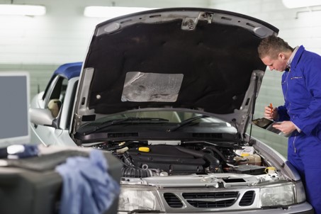 repairing a car