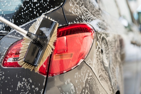 car getting washed