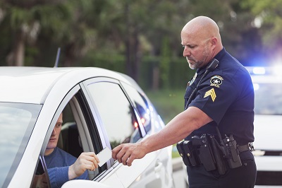 cop giving ticket