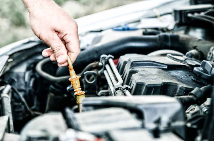 Checking Oil in Engine